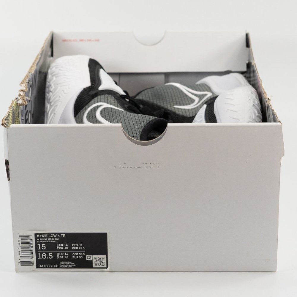 Nike Kyrie 4 TB 'Black White' DA7803-001 Basketball Sneakers size 15 - Picture 9 of 9